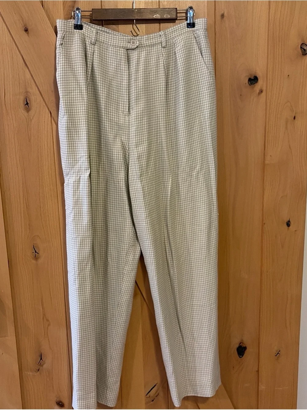 Lauren Ralph Lauren 2PC Pant Suit Sz 16 Pants Blazer Houndstooth Wool Blend - Picture 11 of 16